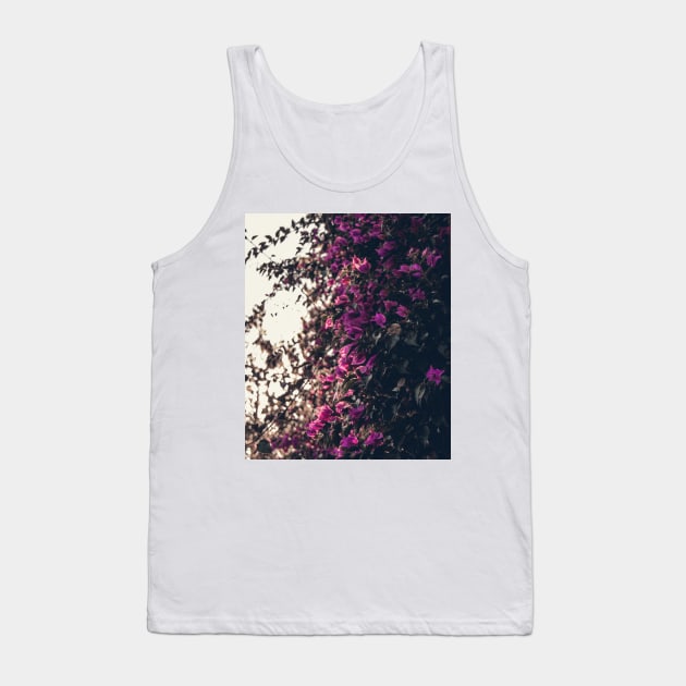 Purple Flowers Tank Top by Luigi Veggetti